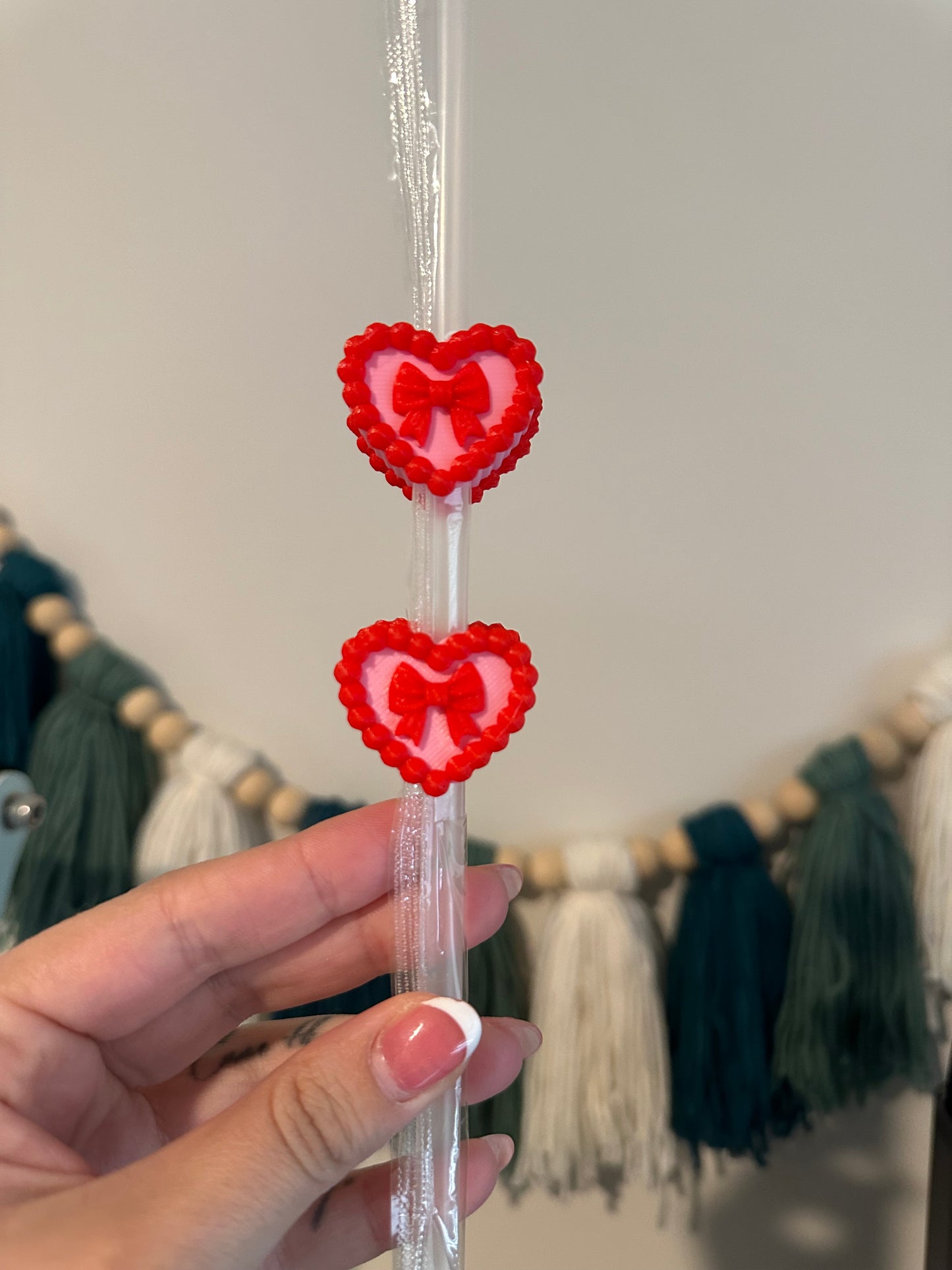 Heart Cake Straw Topper